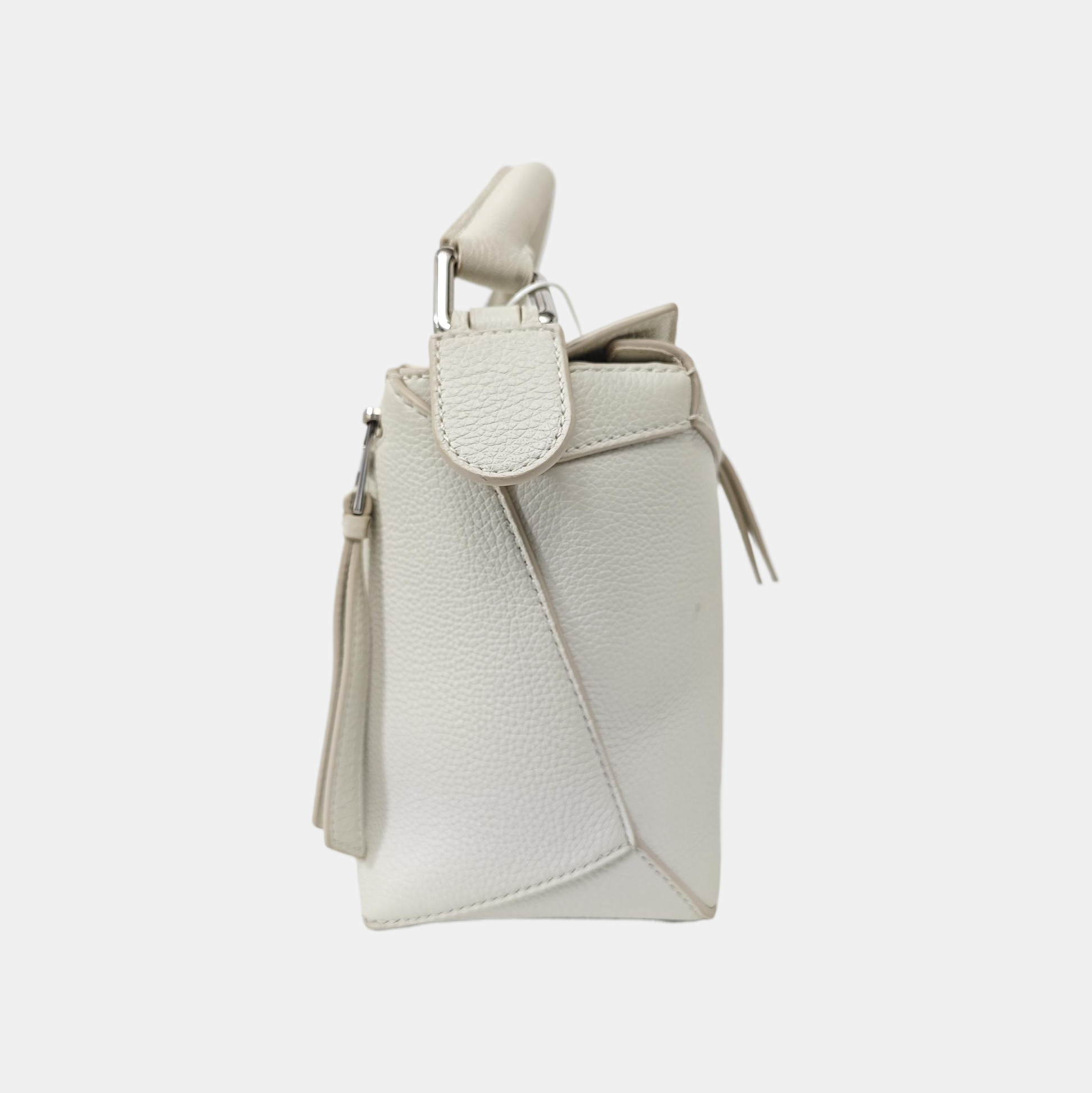 Puzzle Small Calfskin White