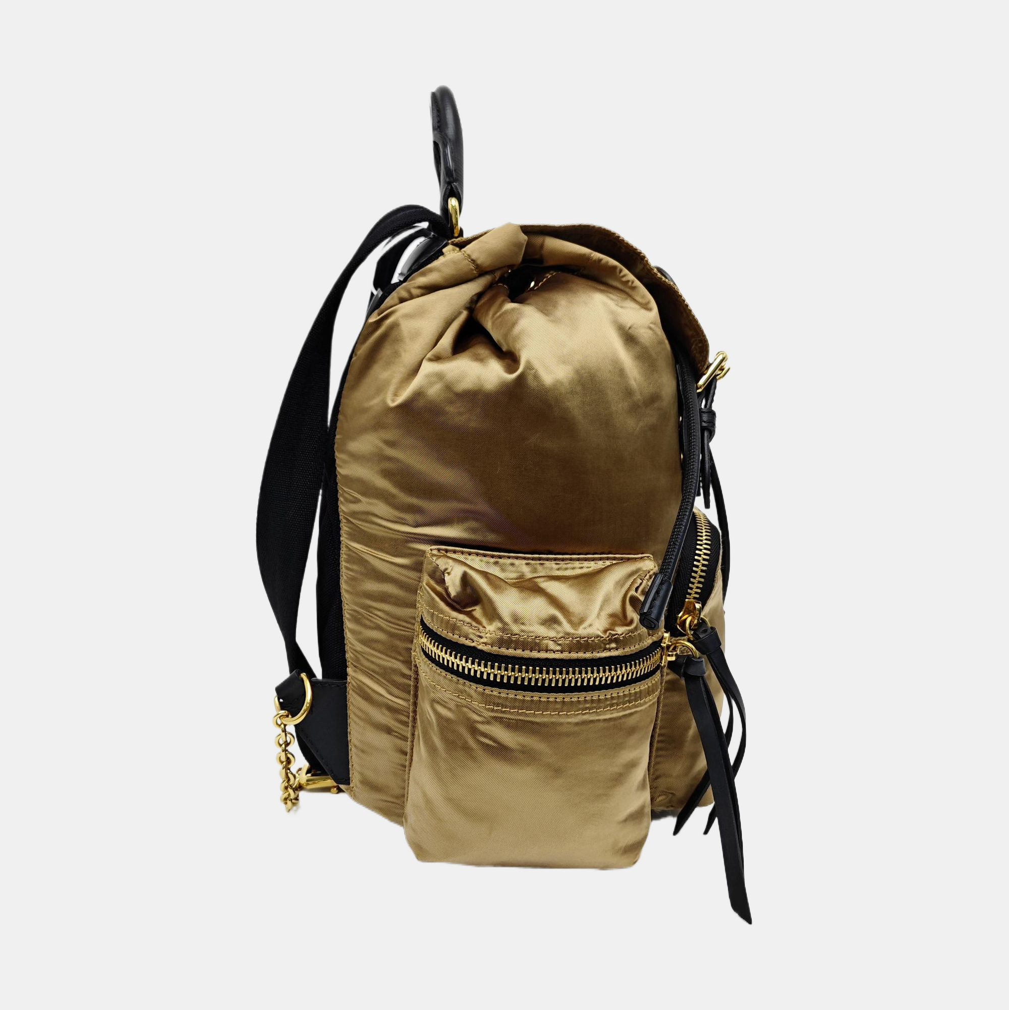 The Rucksack Medium Nylon Gold