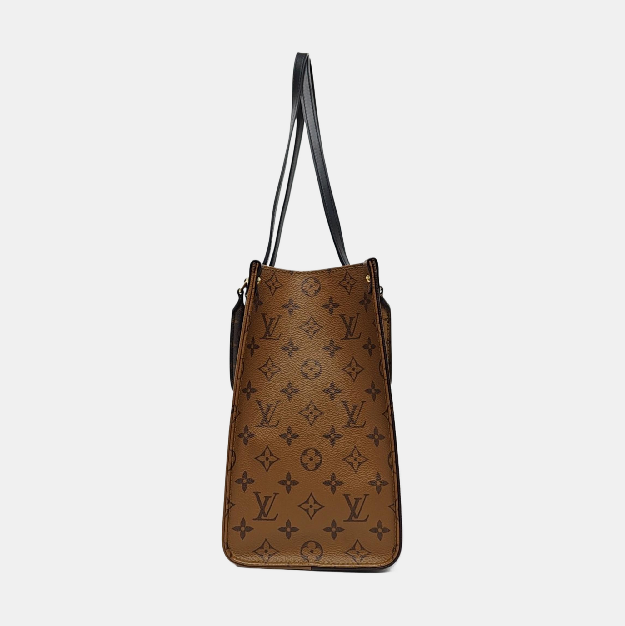 ONTHEGO MM Monogram Coated Canvas Brown