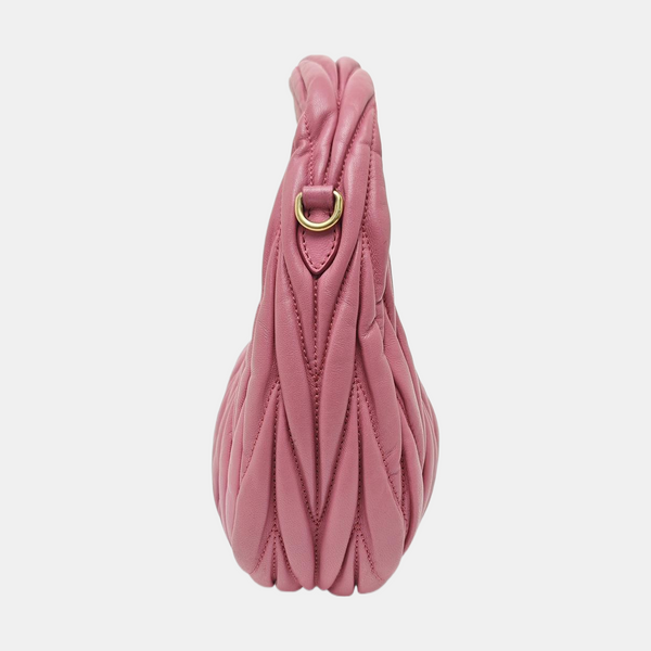 Wander Matelassé Small Quilted Lambskin Pink