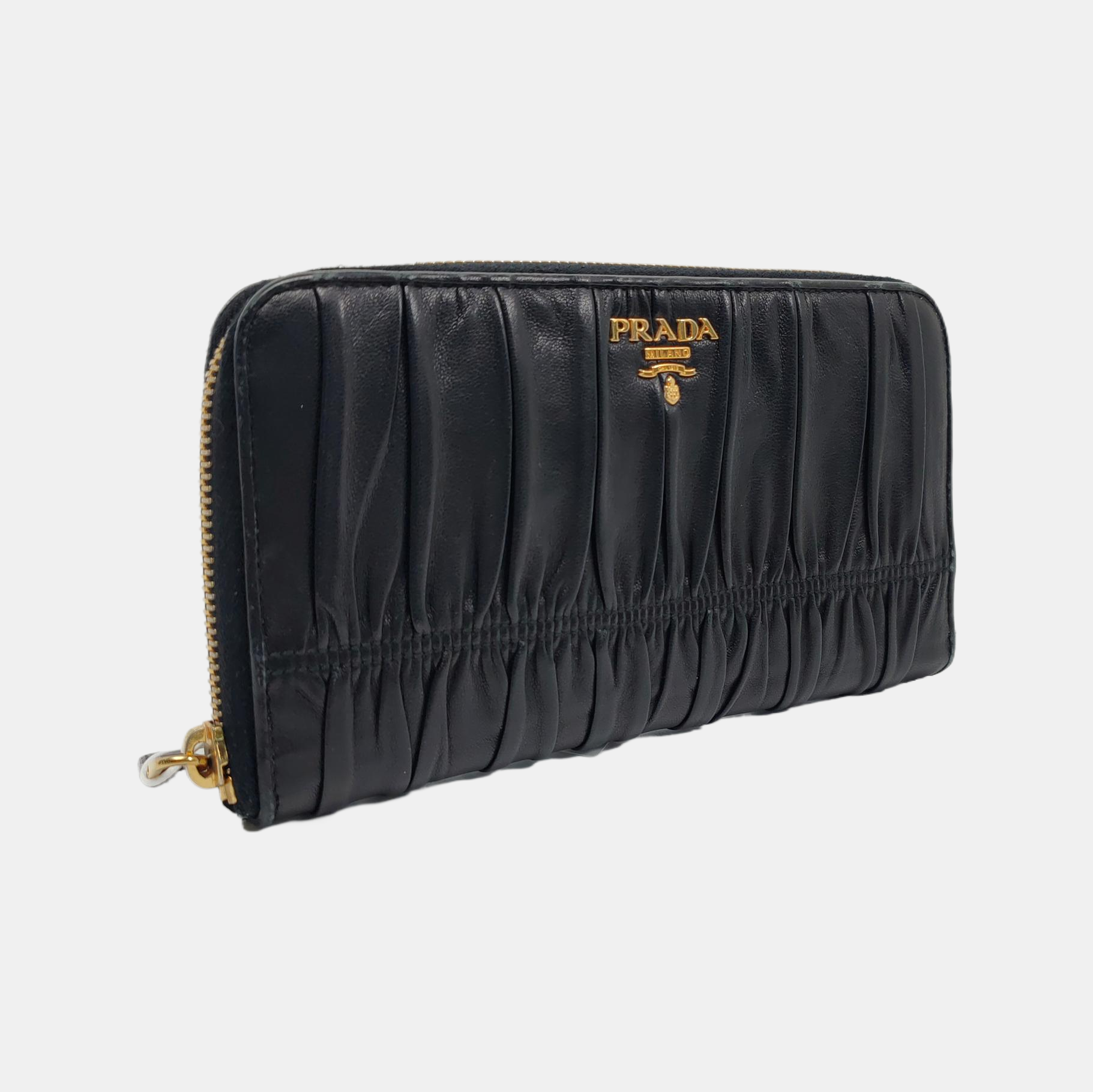 Fold Wallet Lambskin Black Wallet