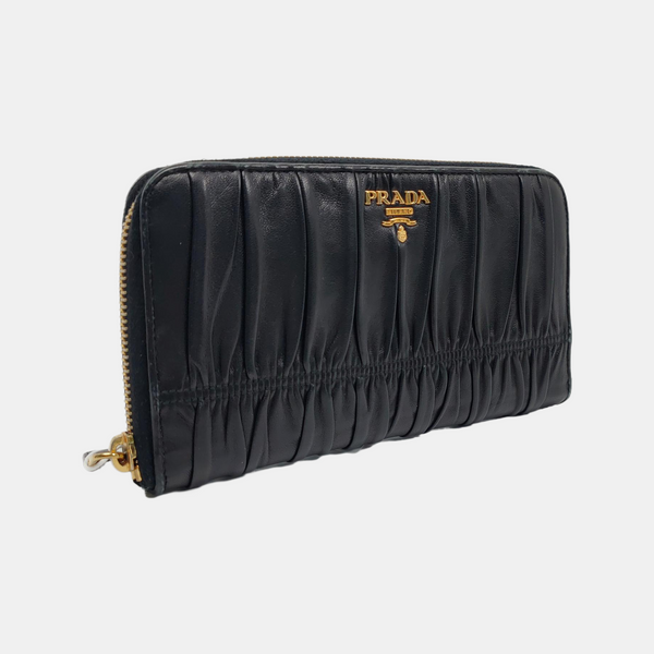 Fold Wallet Lambskin Black Wallet