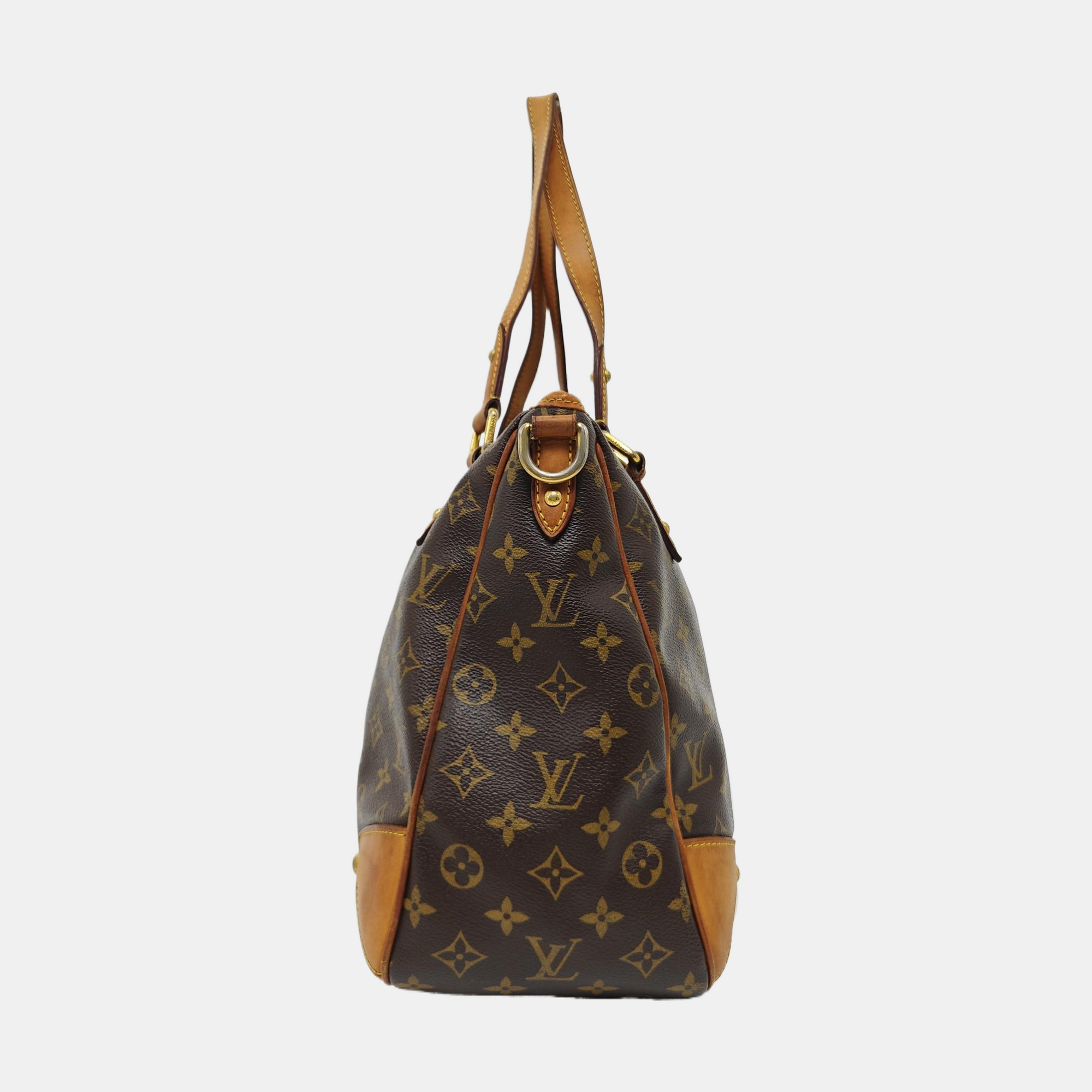 ESTRELA MM Monogram Coated Canvas Brown