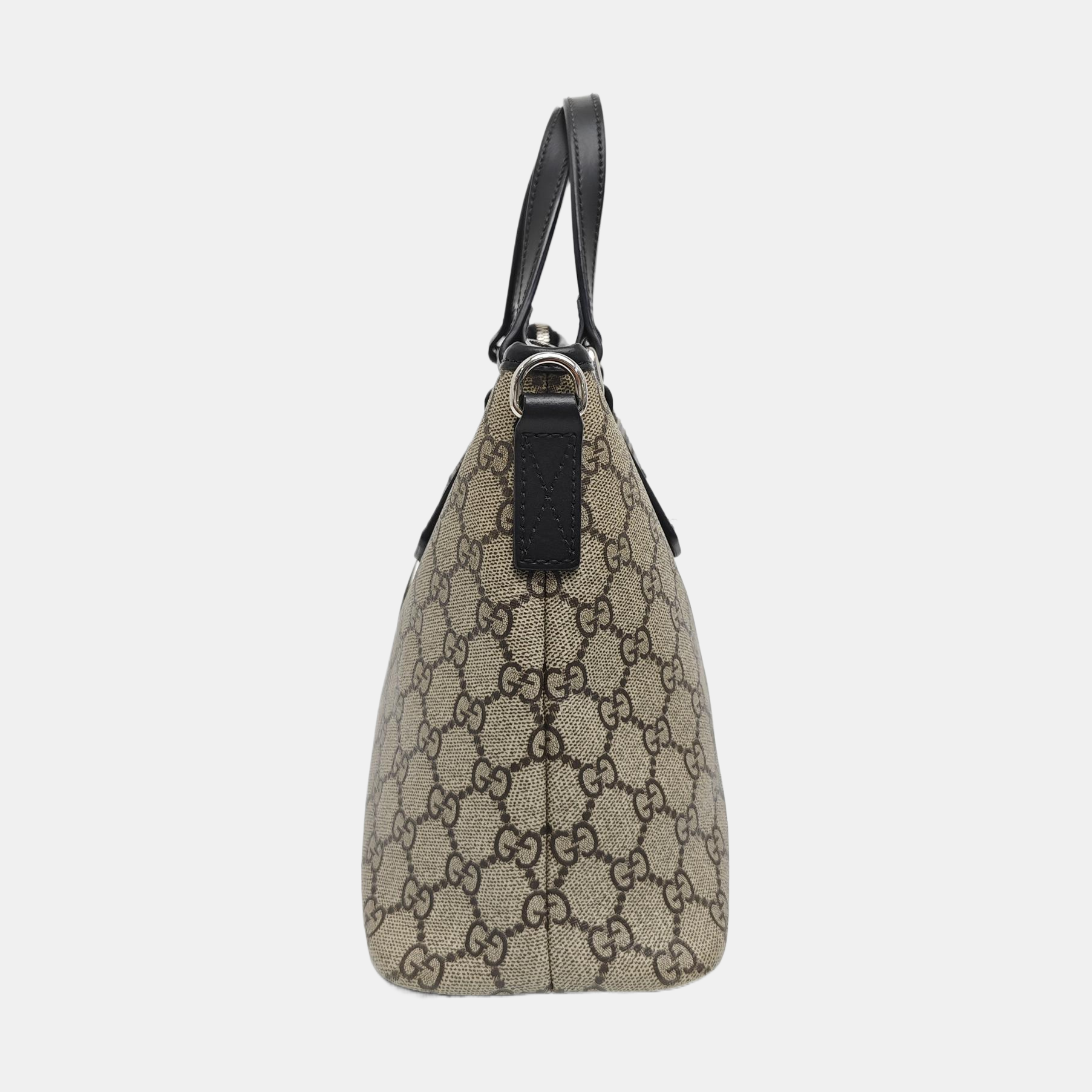 Monogram Coated Canvas Tote Bag Small Brown