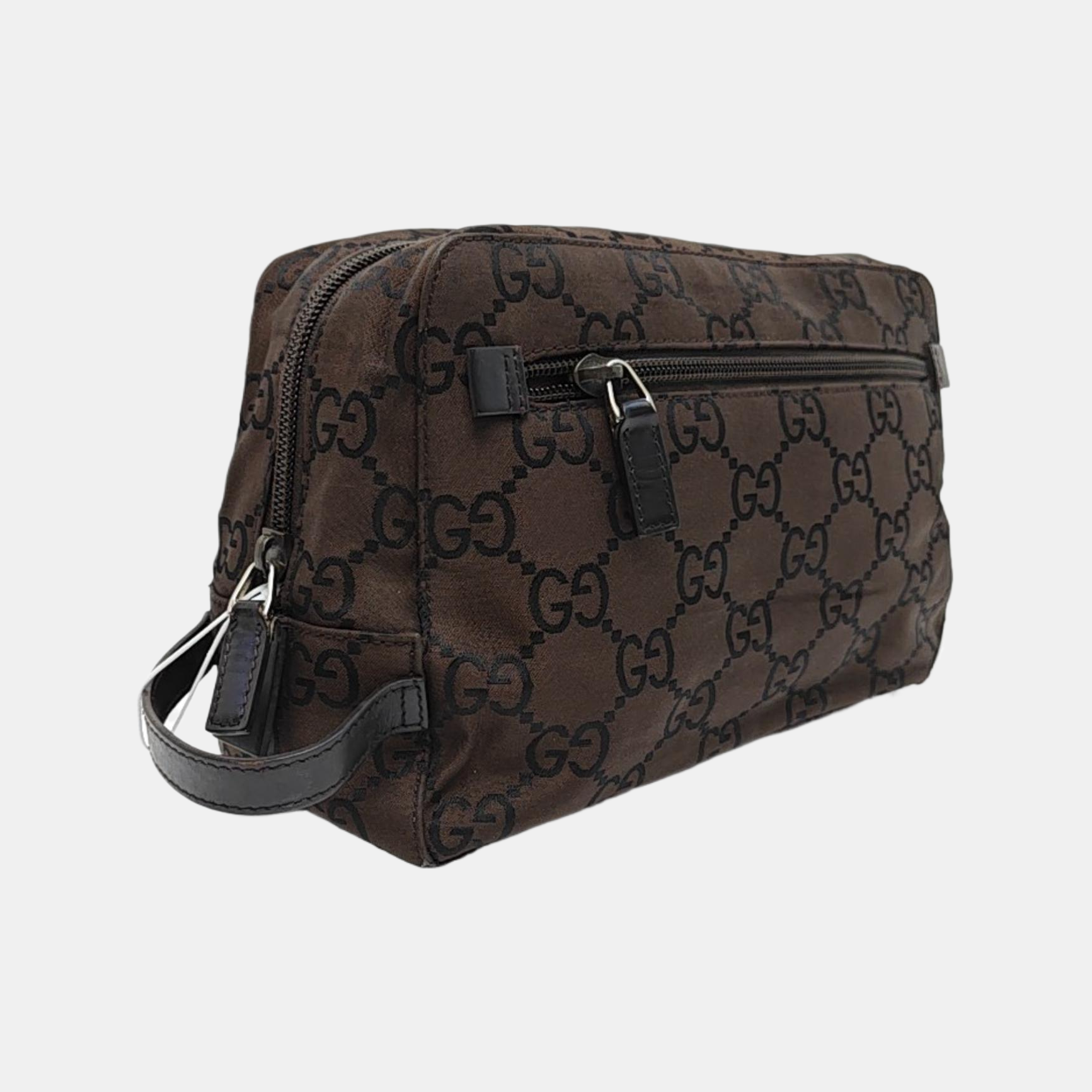 Monogram Canvas Clutch Brown