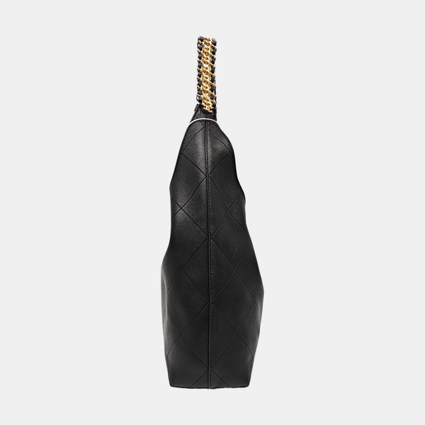 Quilted Lambskin Shoulder Bag Black