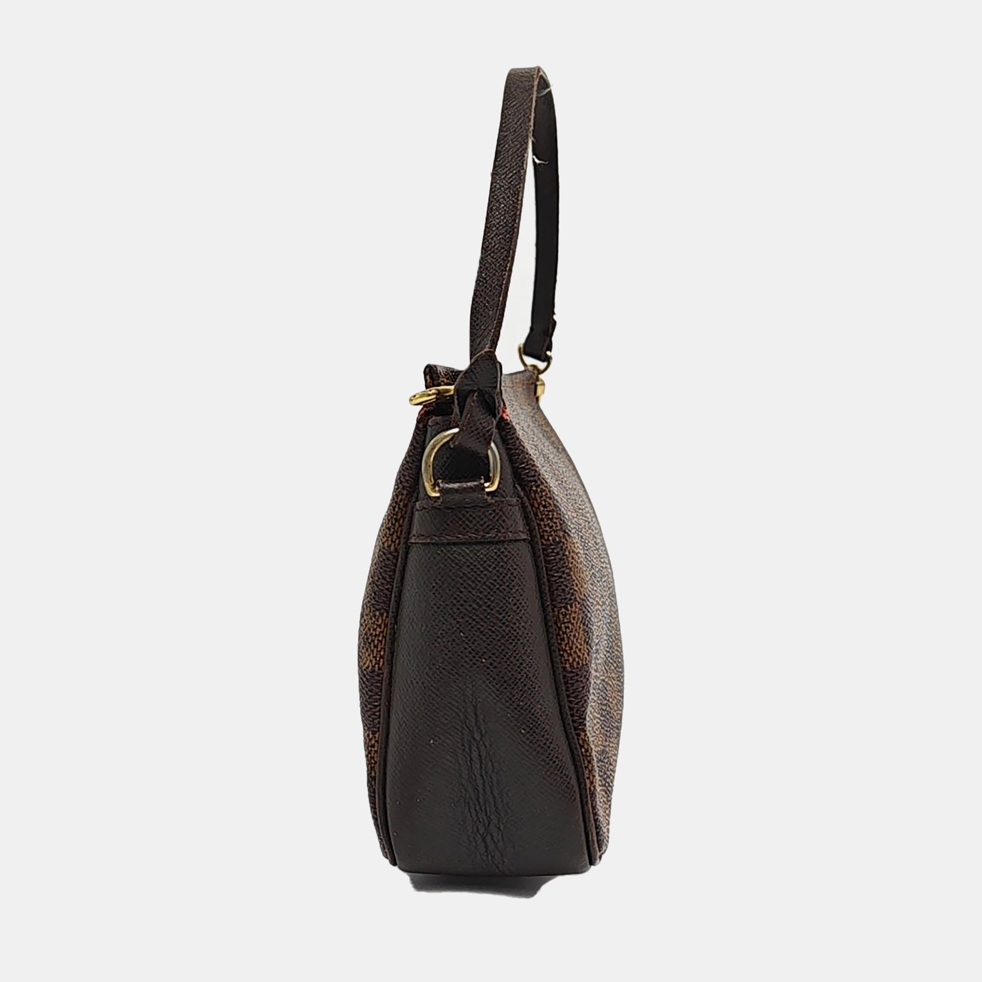 TROUSSE MAKE UP Damier Ebene Coated Canvas Brown