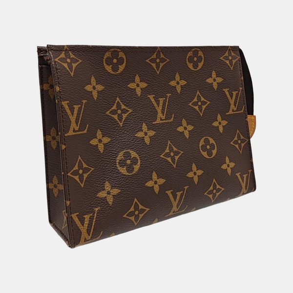 TOILET POCKET 19 Monogram Coated Canvas Brown