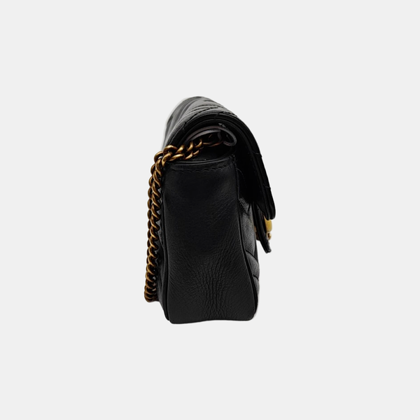 GG Marmont Mini Quilted Calfskin Black