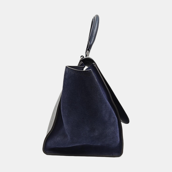 TRAPEZE Medium Calfskin Blue
