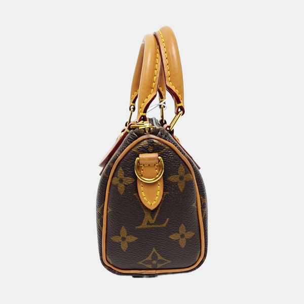 SPEEDY Nano Monogram Coated Canvas Brown