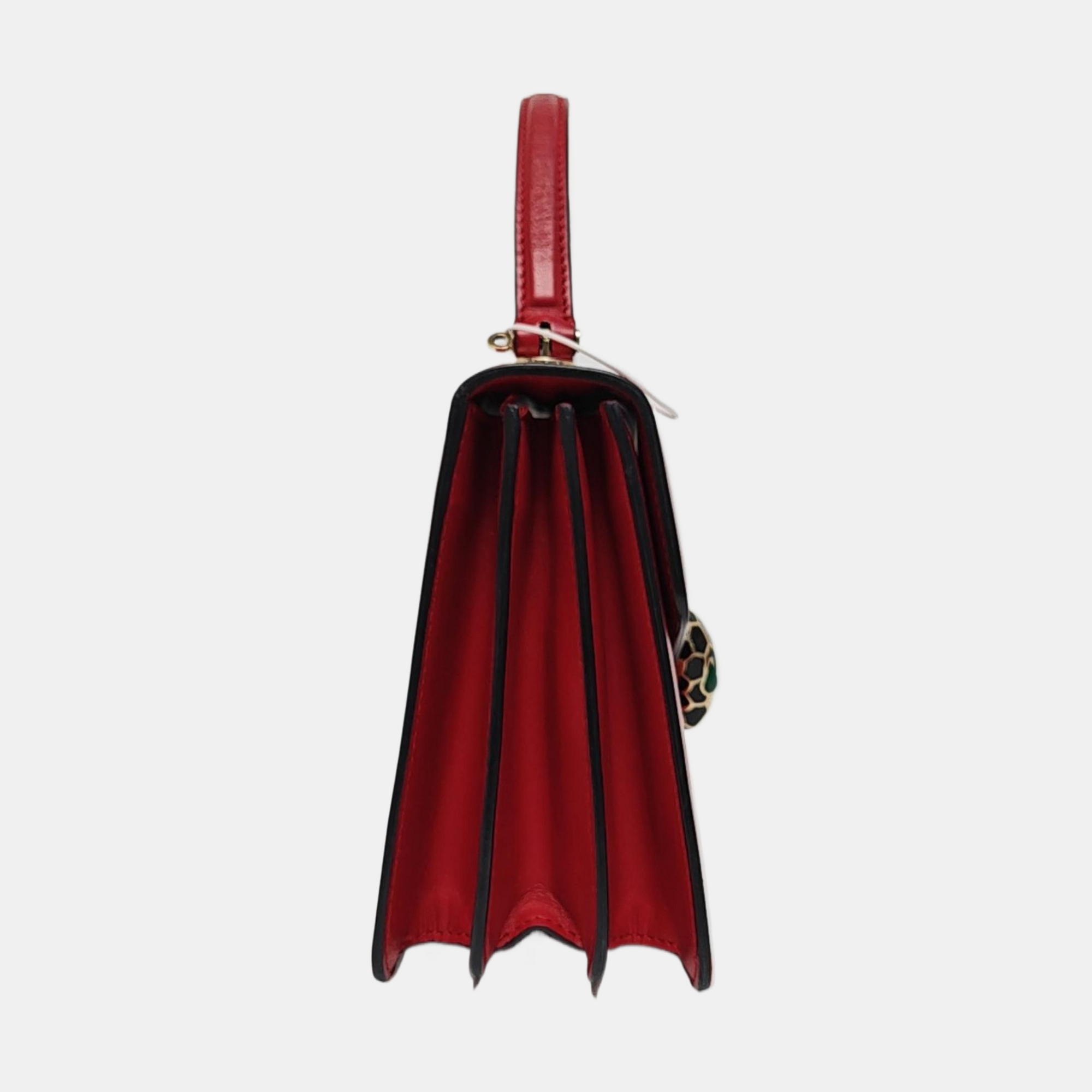 SERPENTI FOREVER Small Quilted Calfskin Red