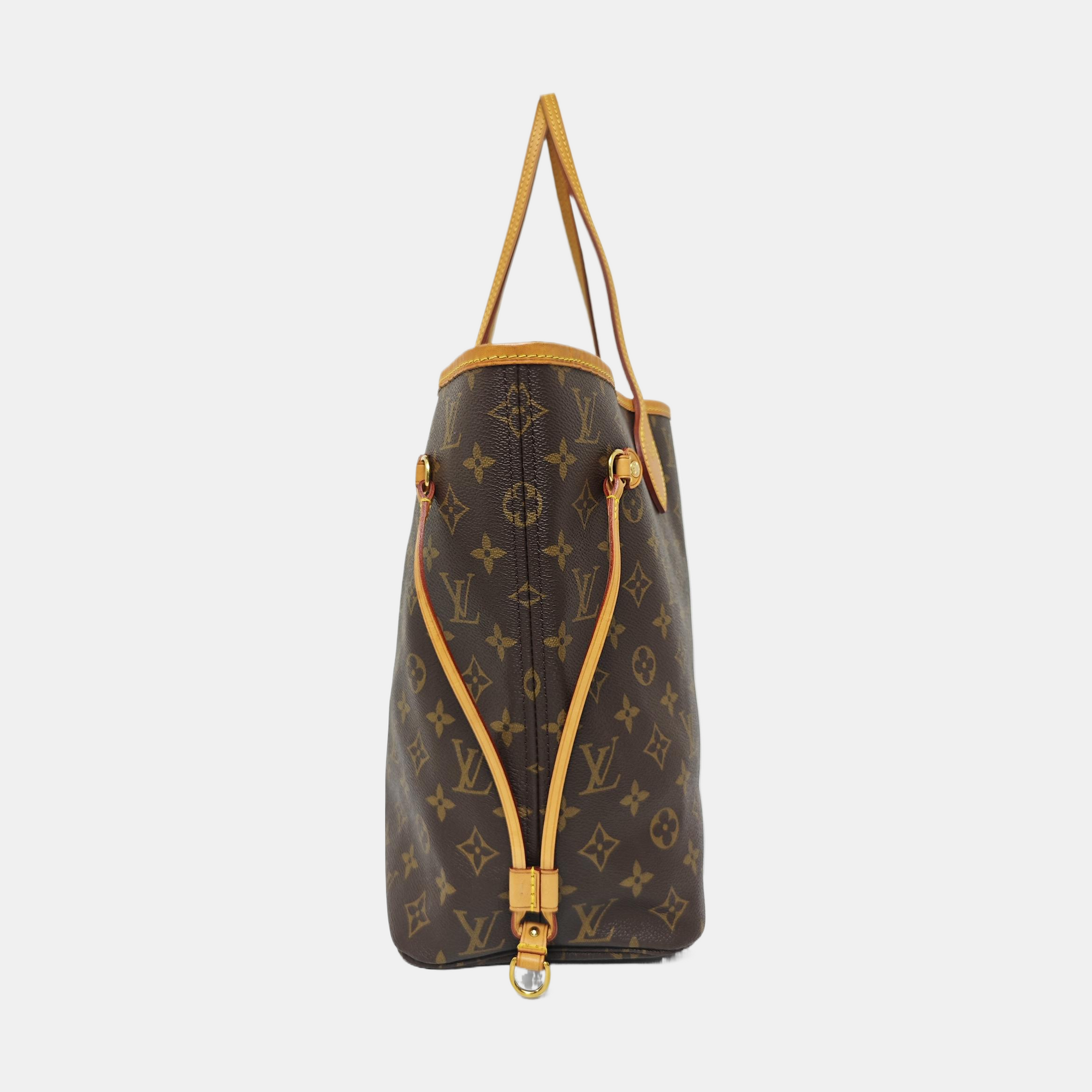 NEVERFULL MM Monogram Coated Canvas Brown
