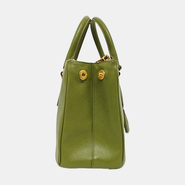 Galleria Small Saffiano Calfskin Green