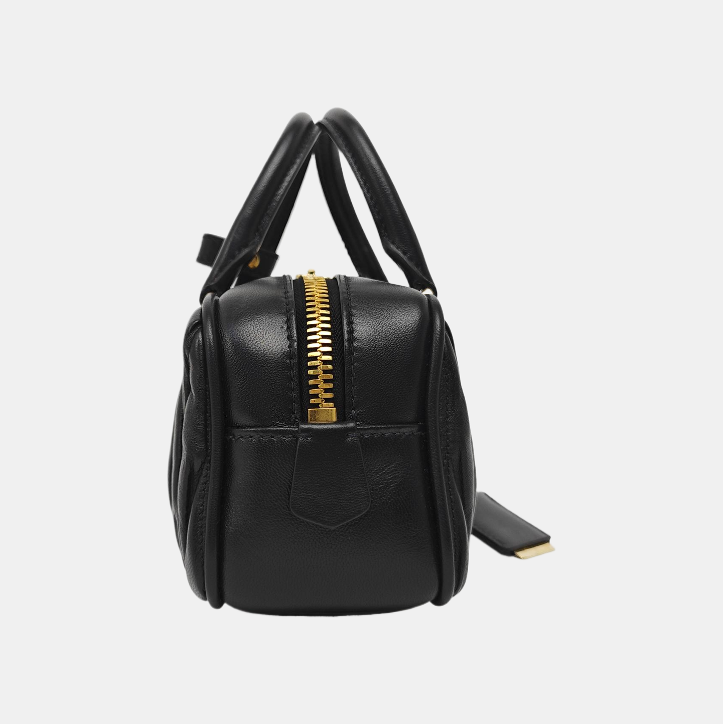 Arcadie Matelassé Quilted Lambskin Black