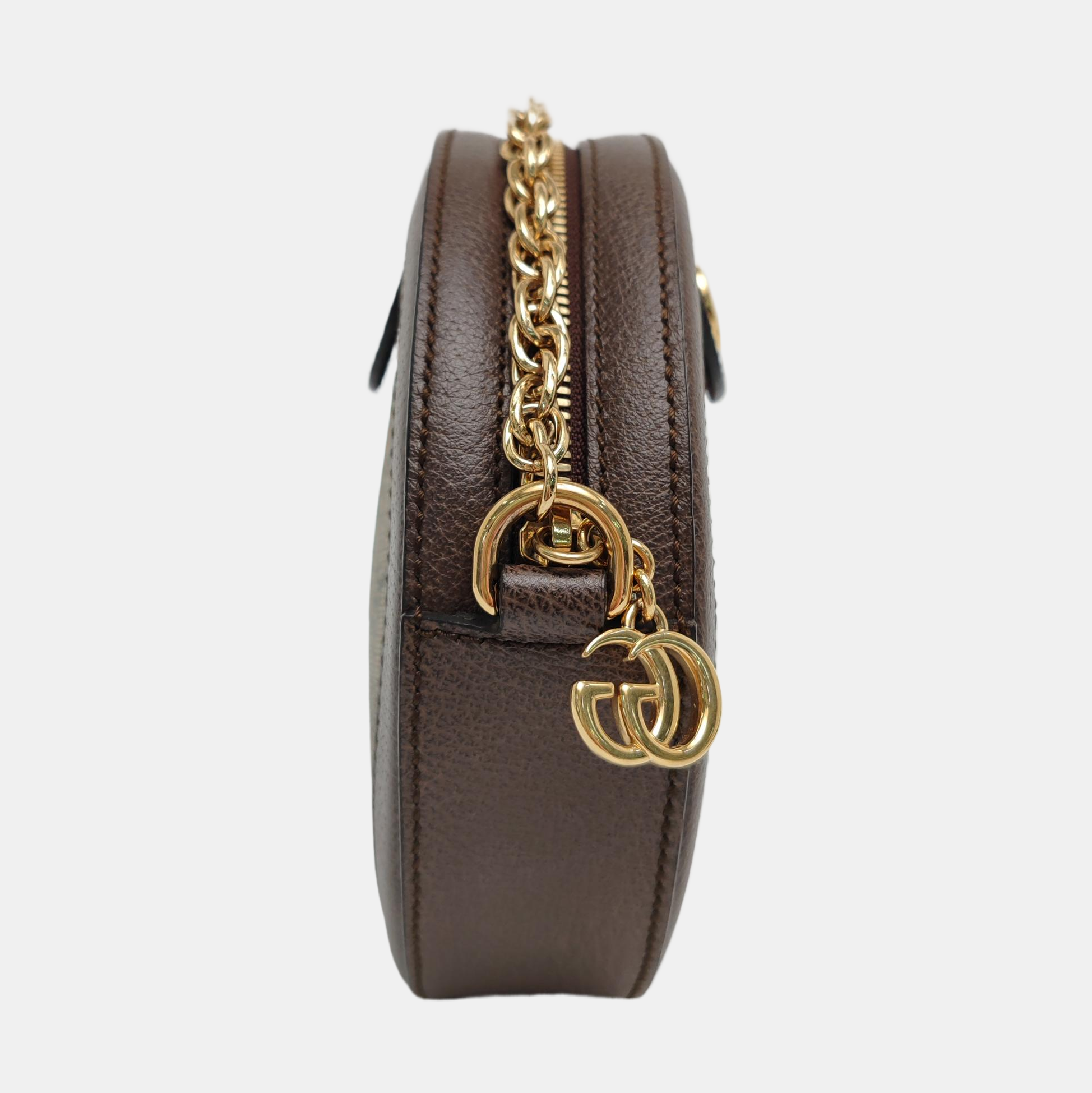 Ophidia Mini Monogram Coated Canvas Beige