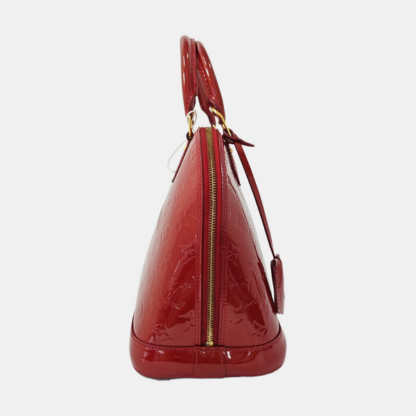 ALMA PM Monogram Patent Leather Red