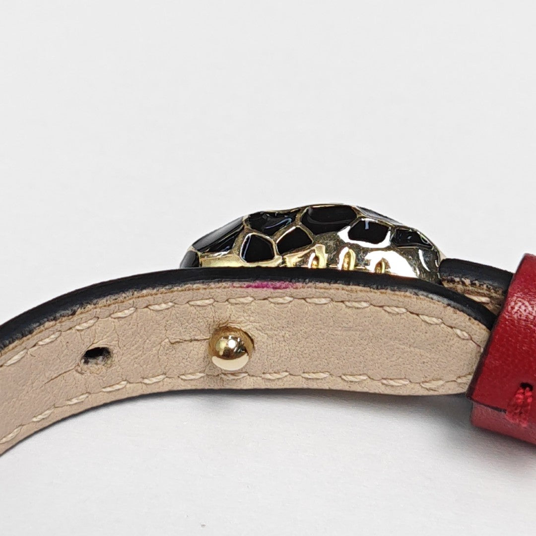 SERPENTI Leather Red Bangle