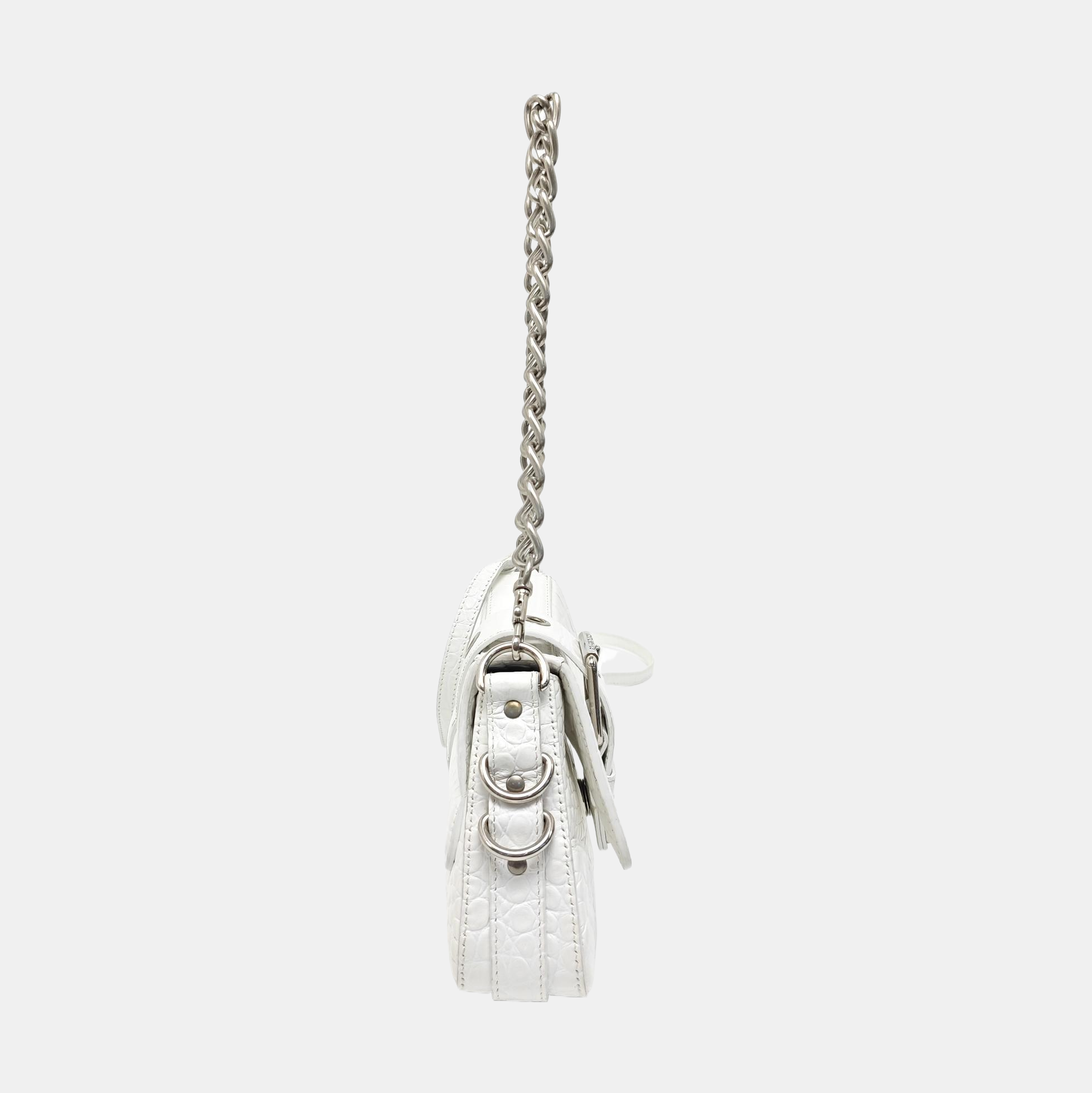 Calfskin Shoulder Bag White