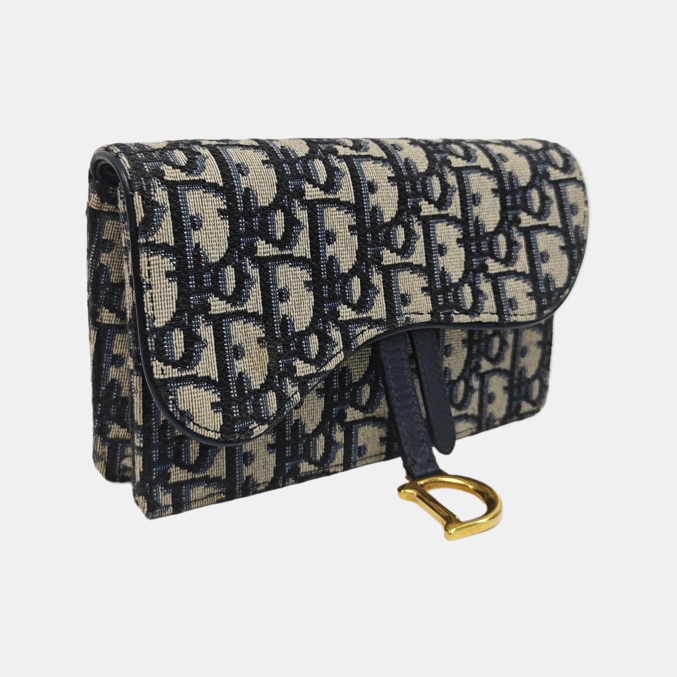 Saddle Mini Oblique Canvas Blue