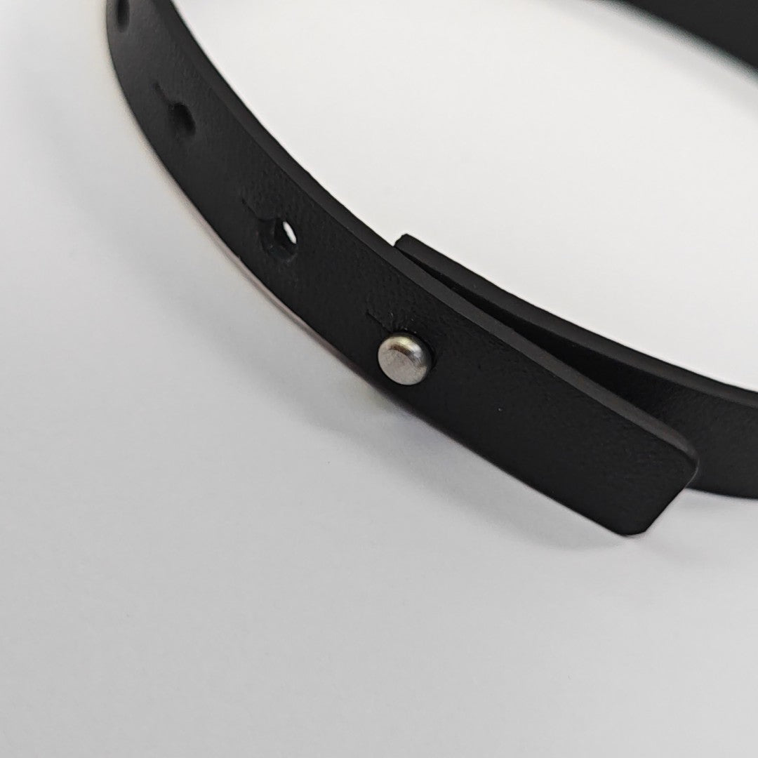 Leather Black Bangle