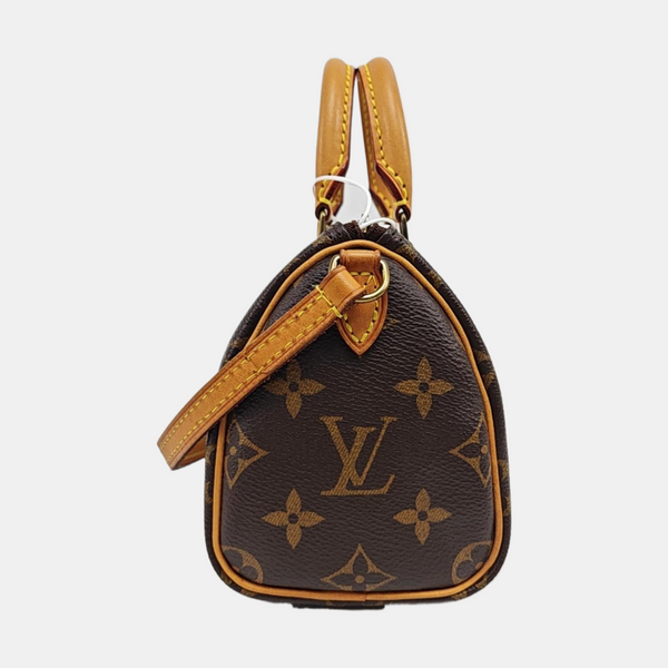 SPEEDY Nano Monogram Coated Canvas Brown