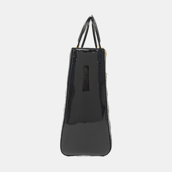 Lady Dior Large Patent Leather Black