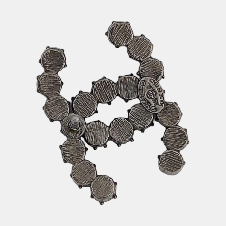 Synthetic Material Gray Stud Earrings