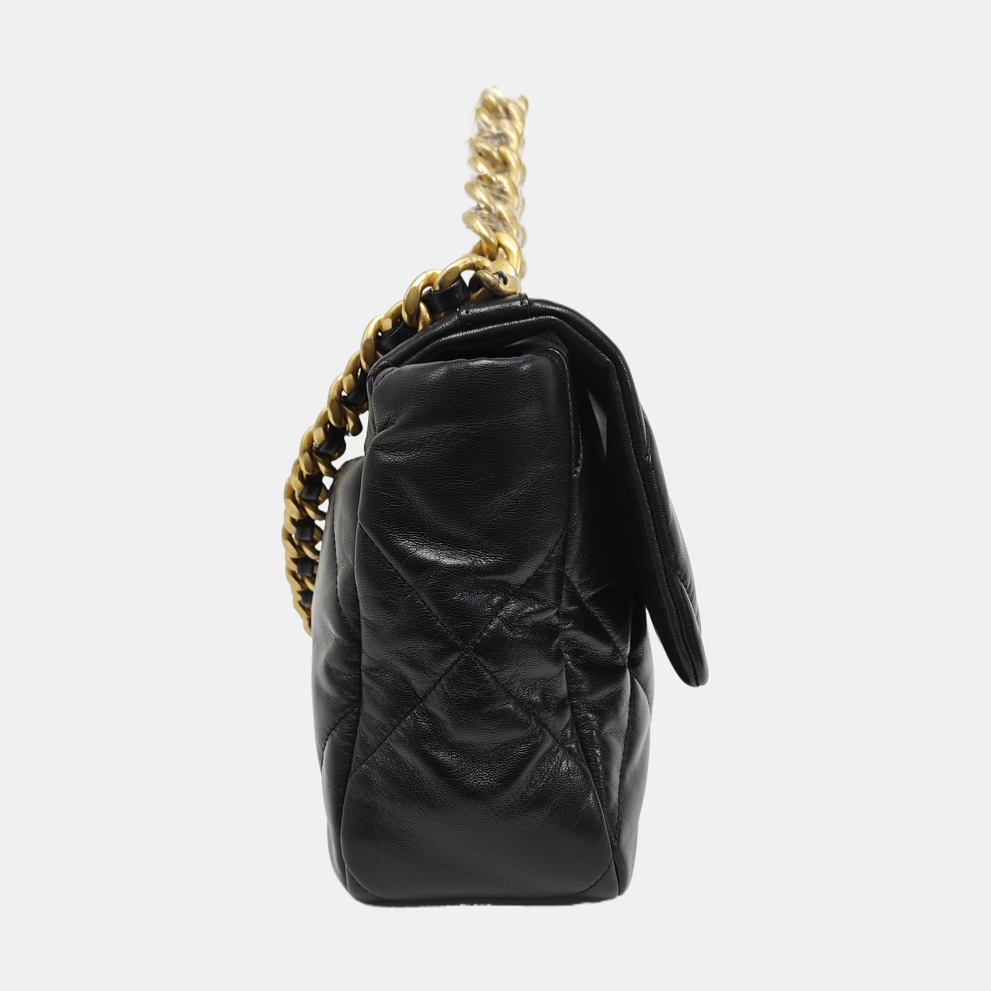 CHANEL 19 Medium Quilted Lambskin Black
