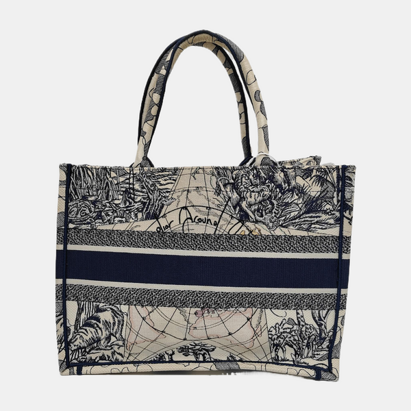 Authenticated pre-owned  Book Tote Medium Canvas Blue - Tote Bag at Looply