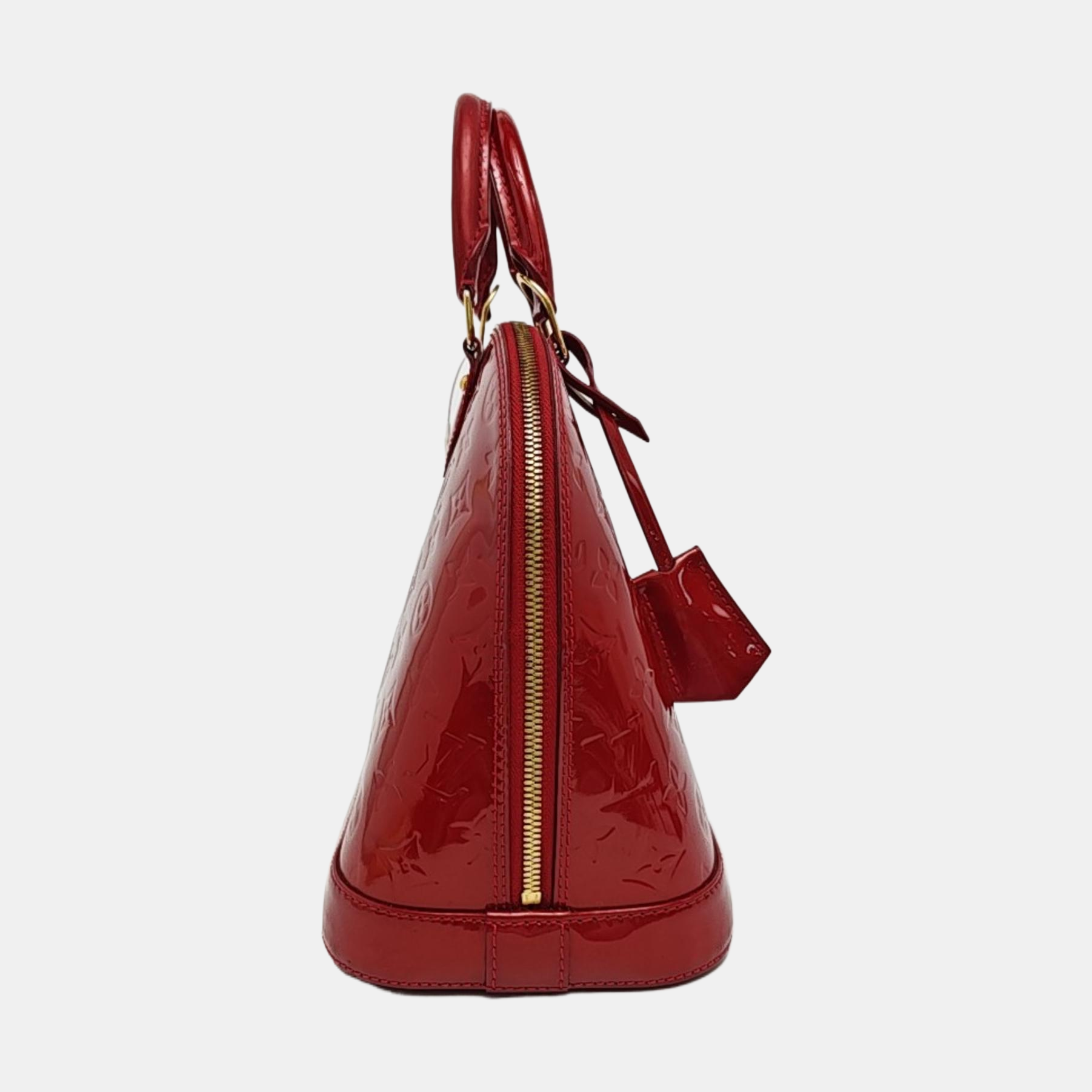 ALMA PM Monogram Patent Leather Red