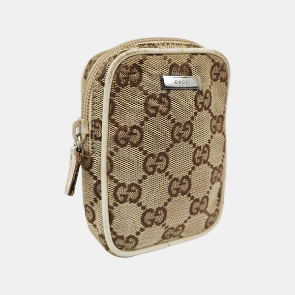 Monogram Canvas Clutch Beige
