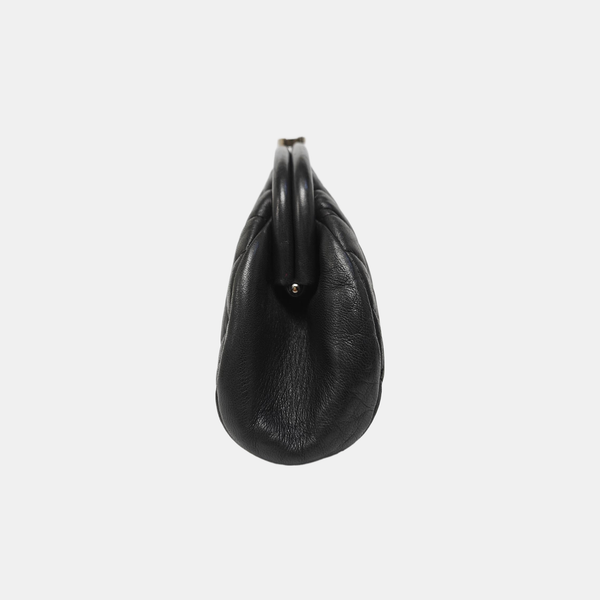 Quilted Calfskin Clutch Black