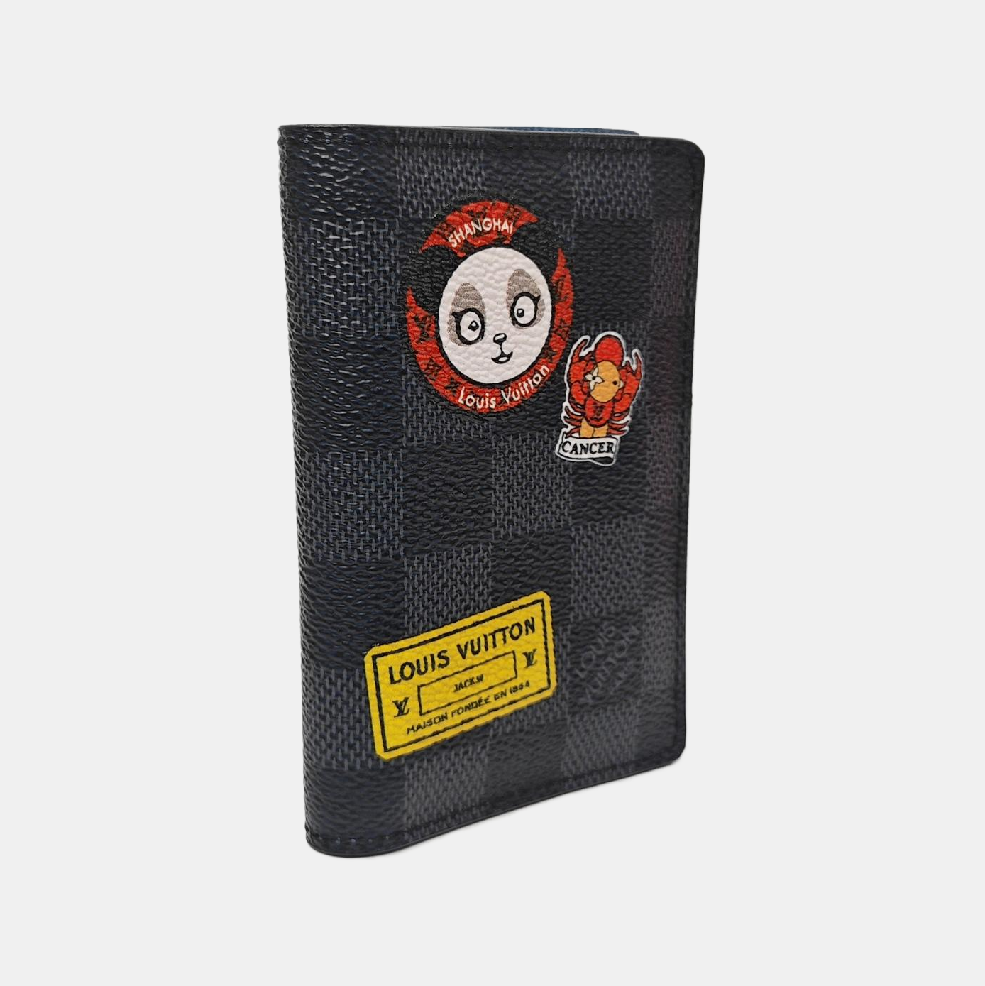 Damier Graphite Coated Canvas Card Holder Gray