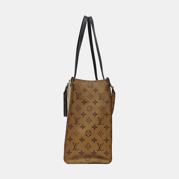 ONTHEGO MM Monogram Coated Canvas Brown
