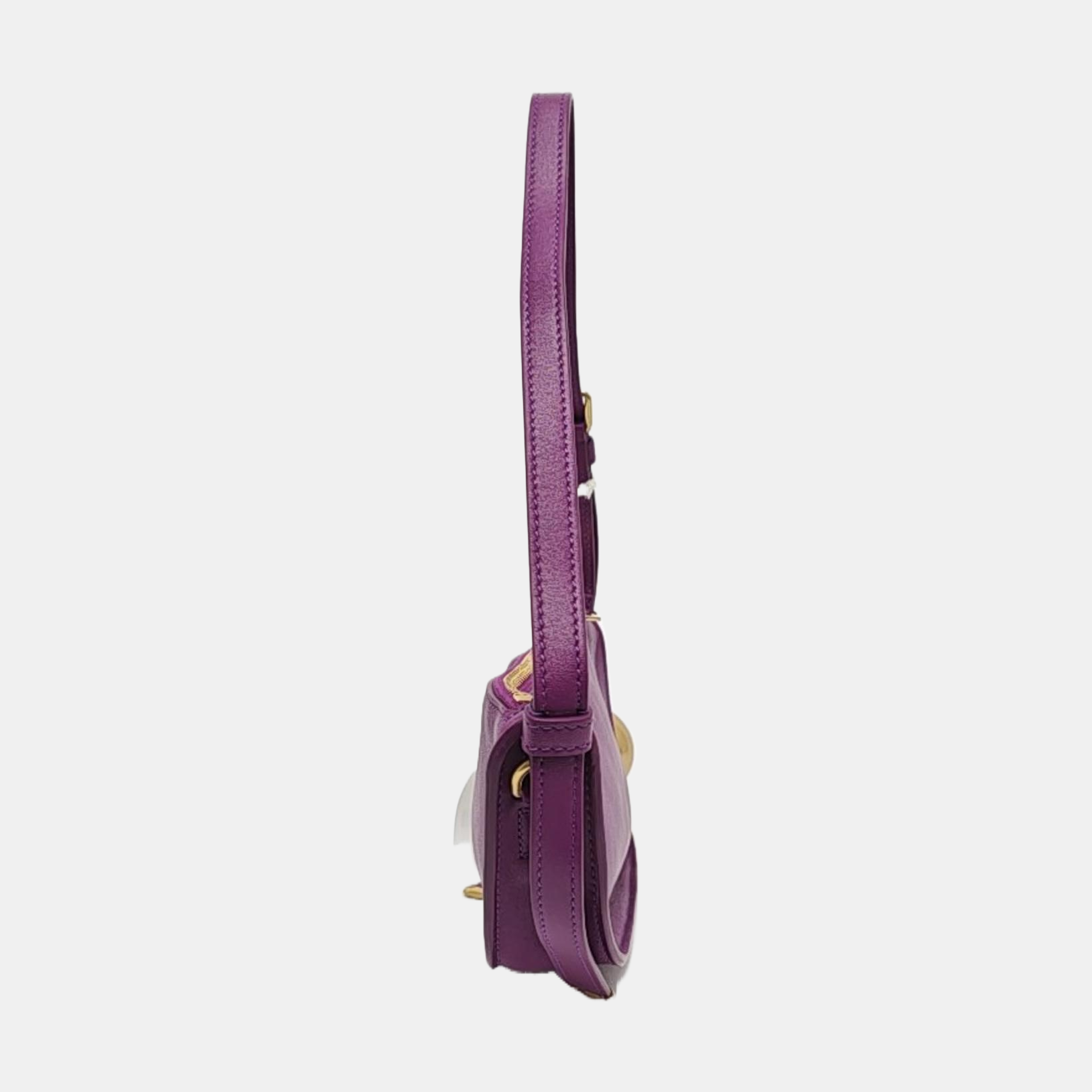 Calfskin Top Handle Bag Mini Purple