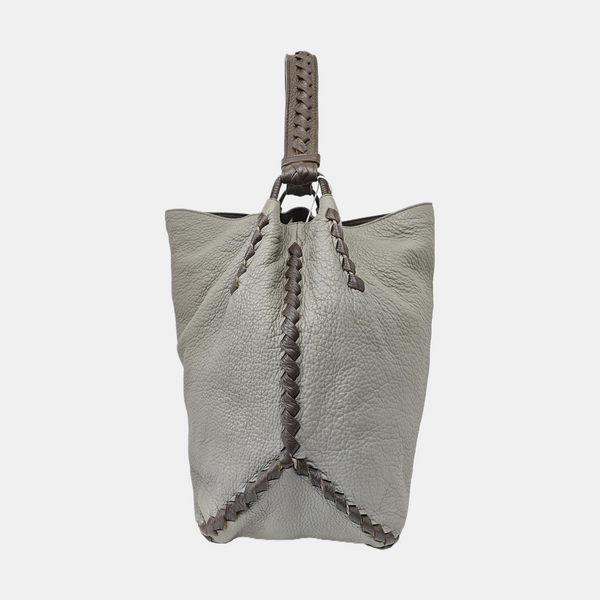 Calfskin Bucket Bag Gray
