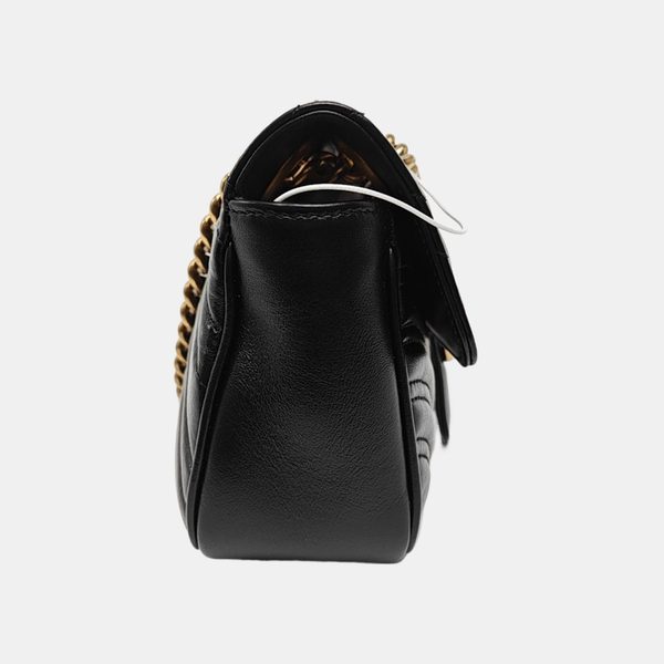 GG Marmont Small Quilted Calfskin Black