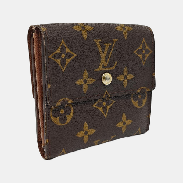 ELISE Monogram Coated Canvas Brown Wallet