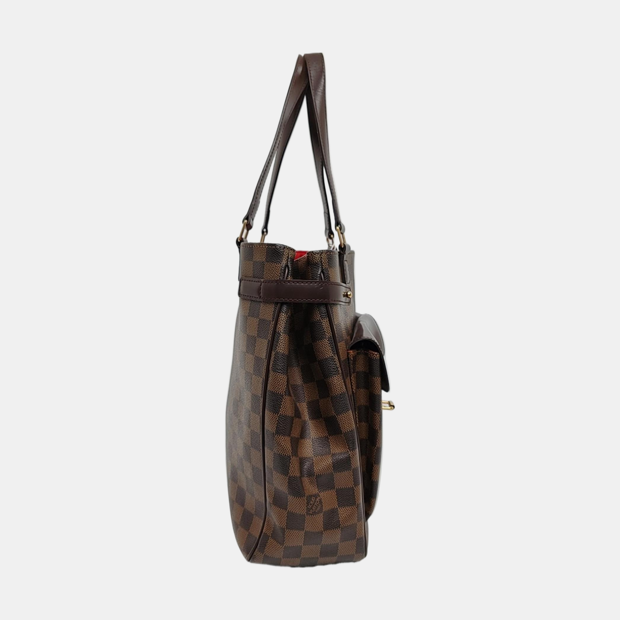 UZES Damier Ebene Coated Canvas Brown