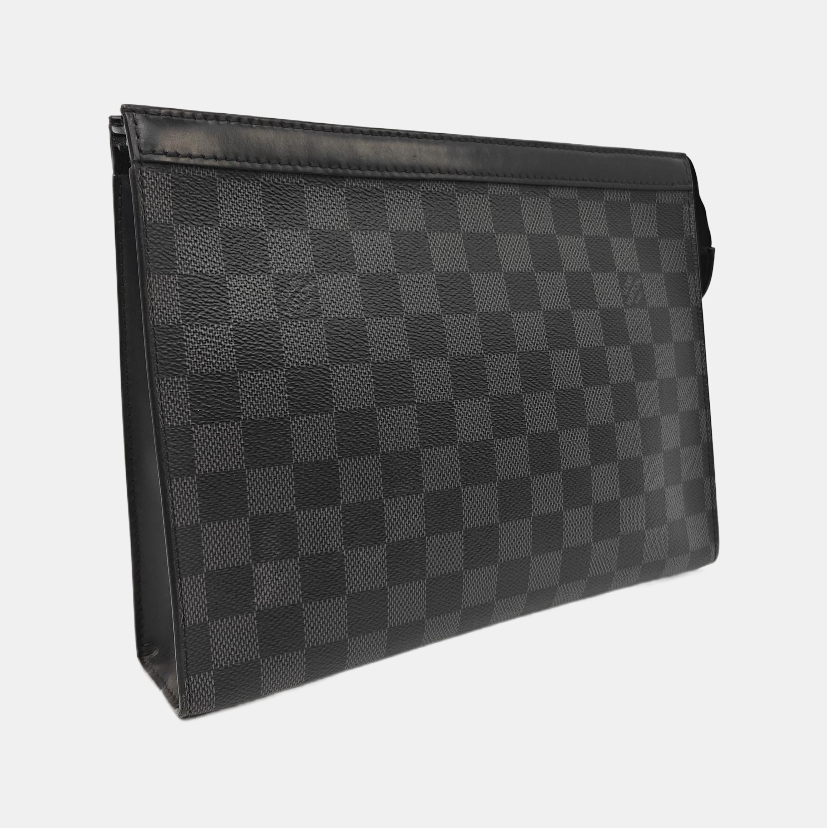 Pochette Voyag MM Damier Graphite Coated Canvas Gray