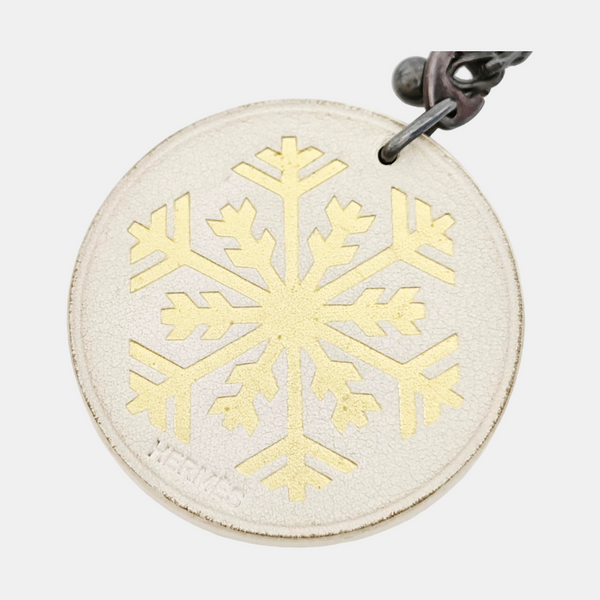Metal Bag Charm White