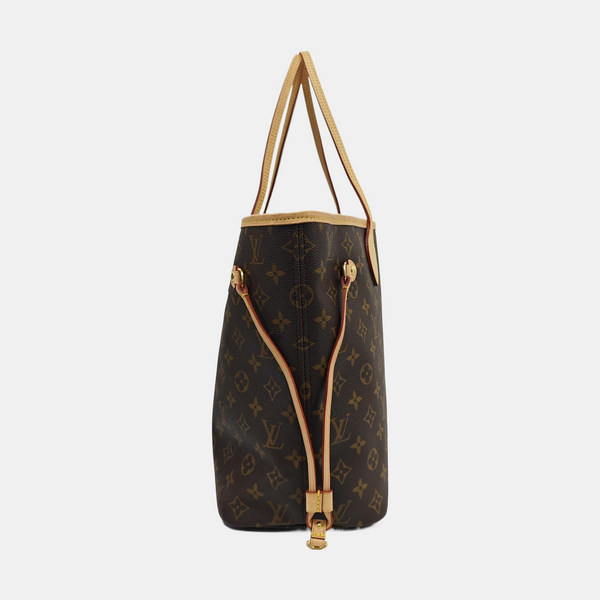 NEVERFULL MM Monogram Coated Canvas Brown