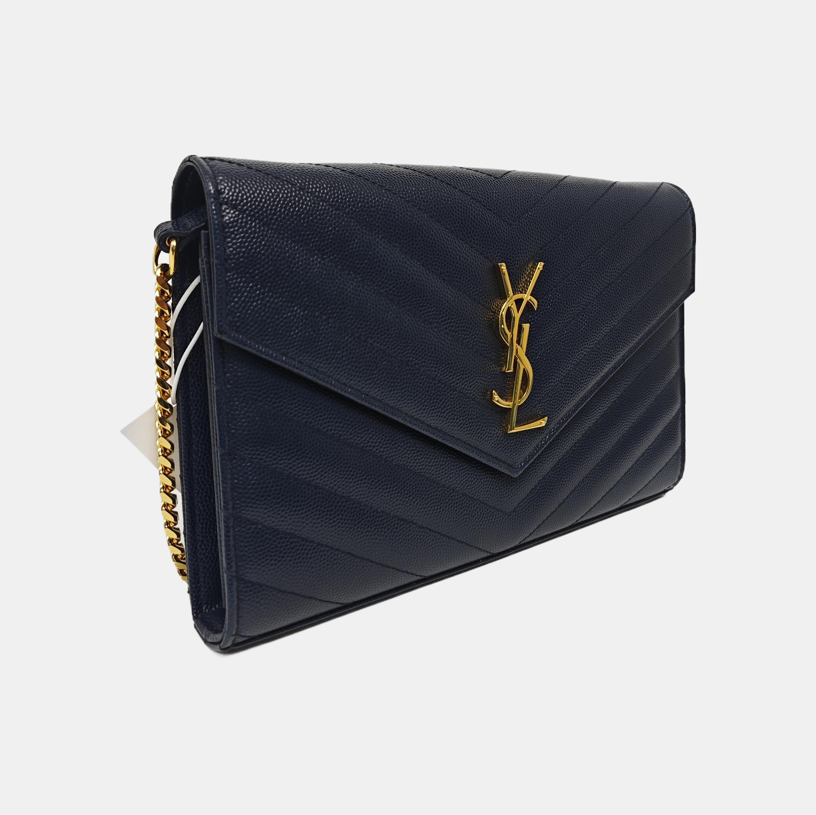 MONOGRAM Medium Chevron Calfskin Blue