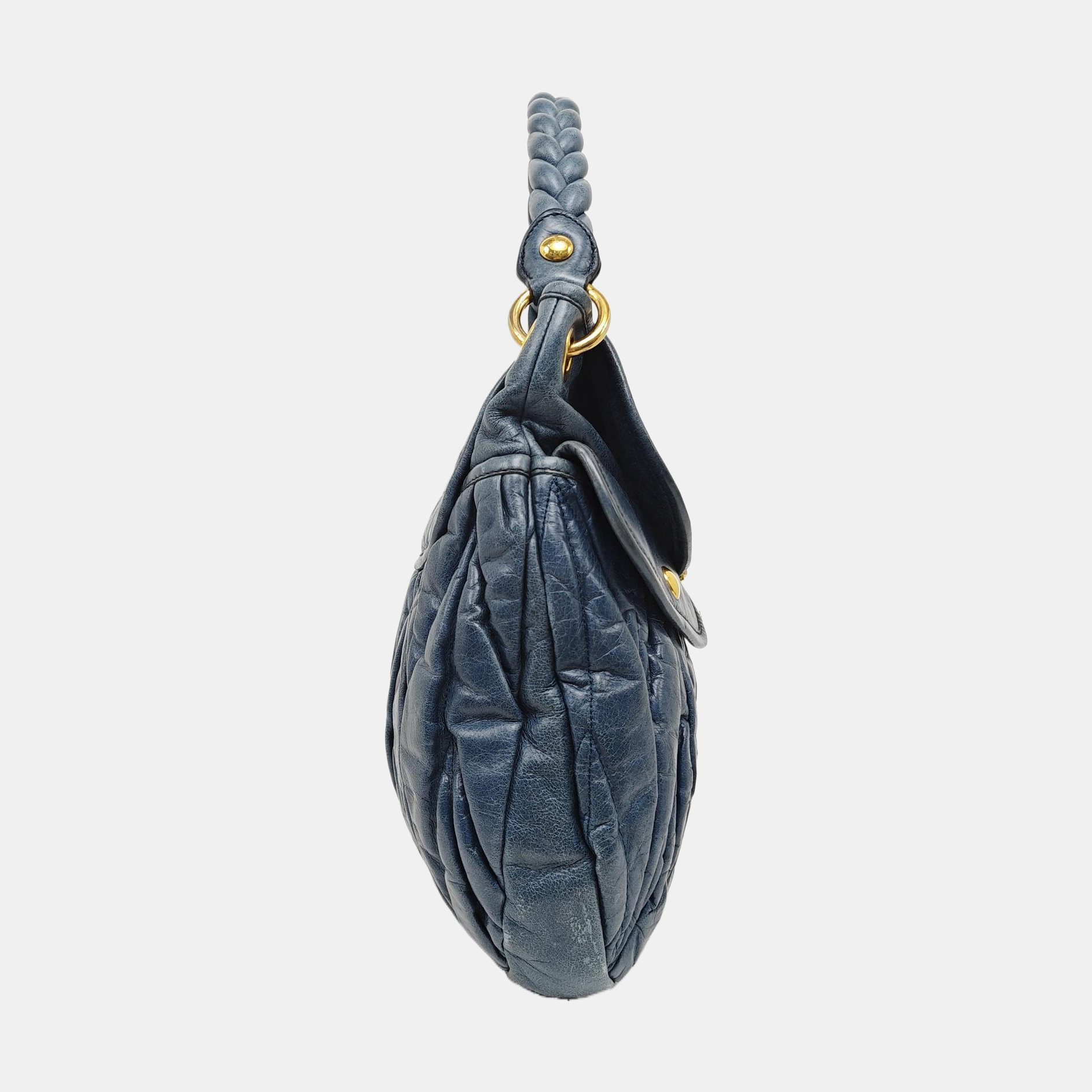 Miu Coffer Calfskin Blue
