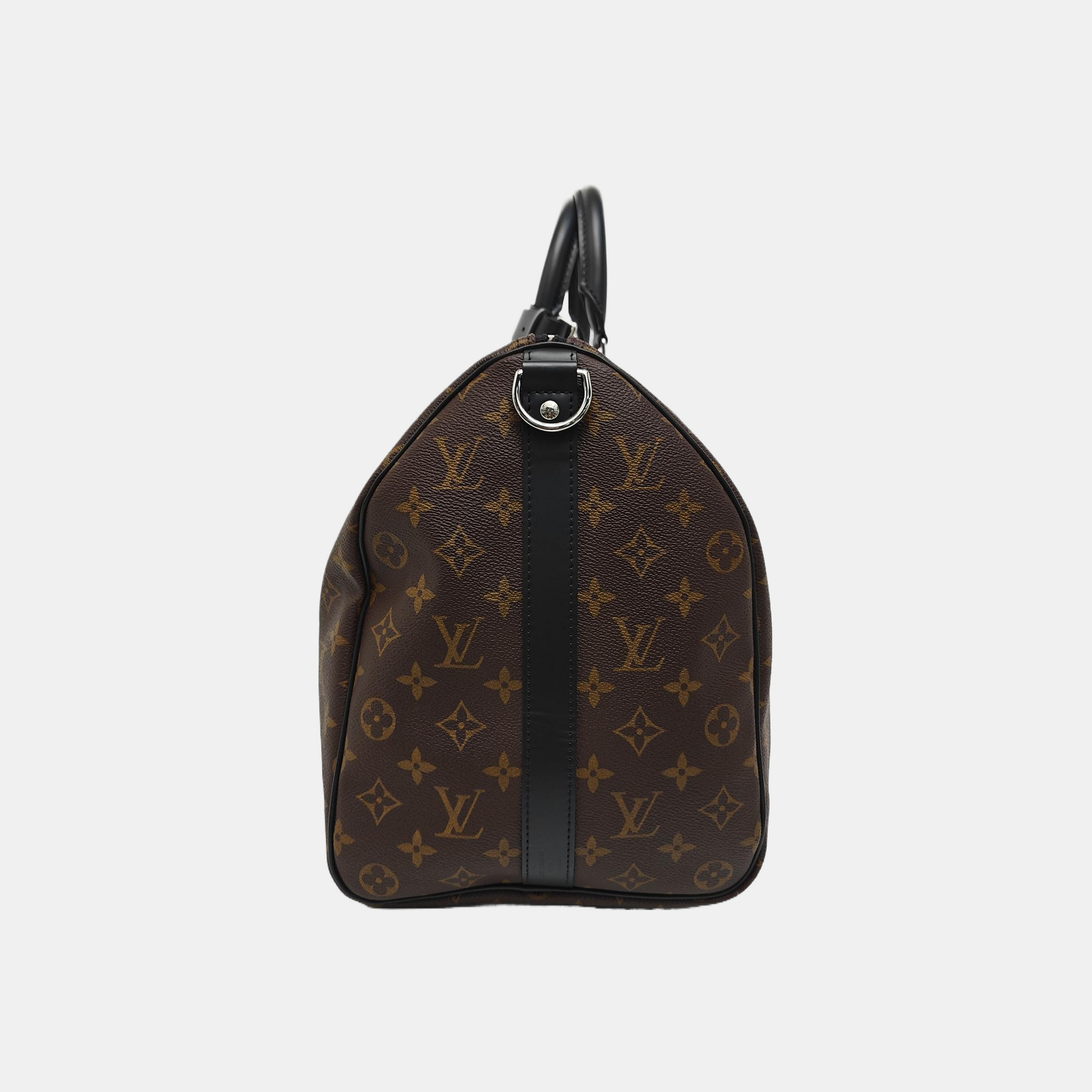 KEEPALL 45 Monogram Coated Canvas Brown