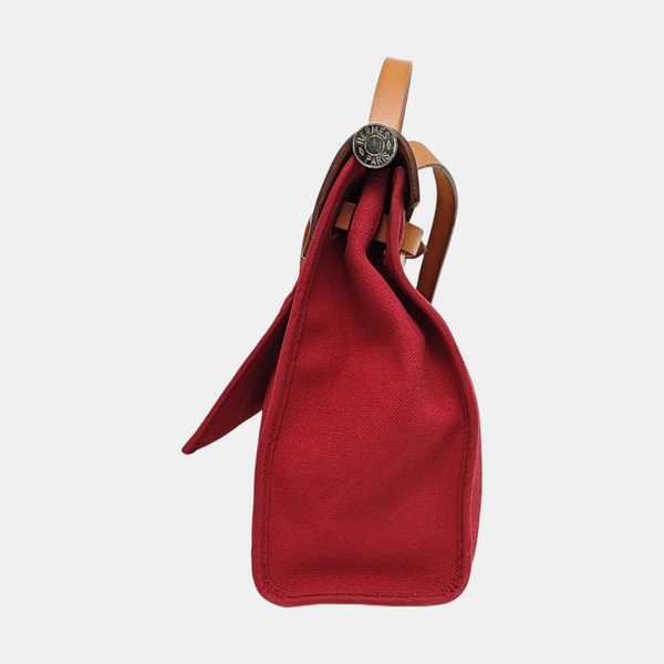 Authenticated pre-owned  Herbag 31 Canvas Red - Shoulder Bag at Looply