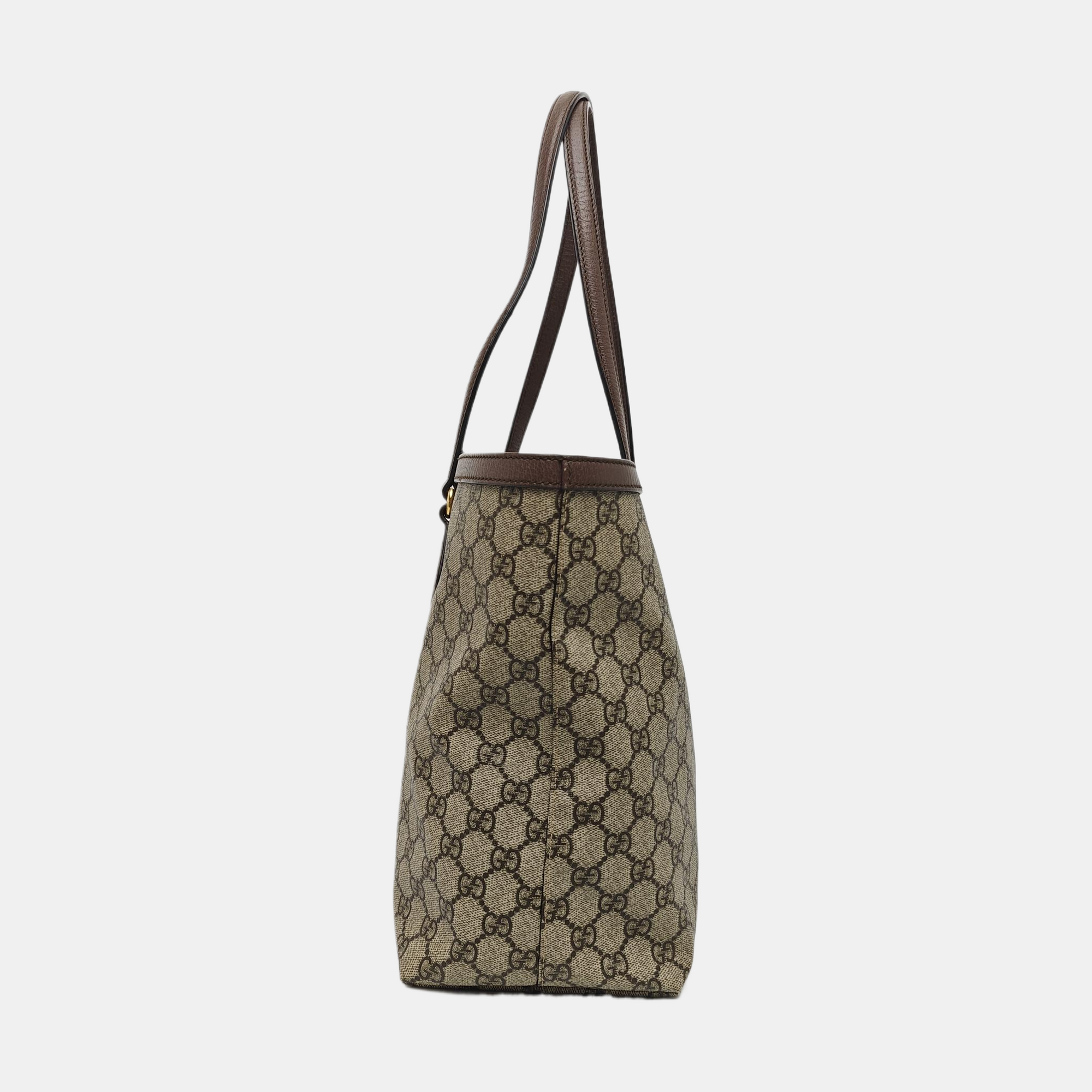 Ophidia Medium Monogram Coated Canvas Beige