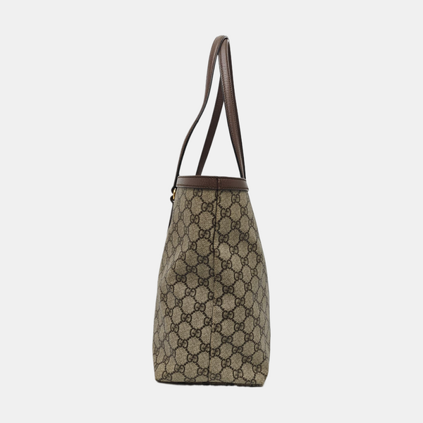 Ophidia Medium Monogram Coated Canvas Beige
