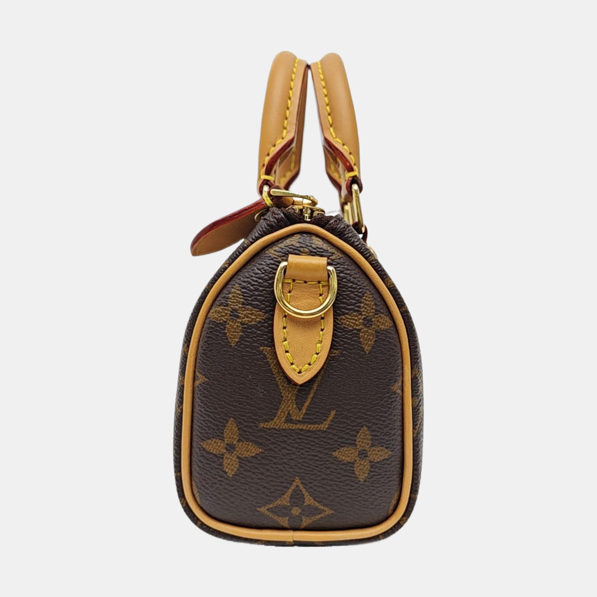 SPEEDY Nano Monogram Coated Canvas Brown